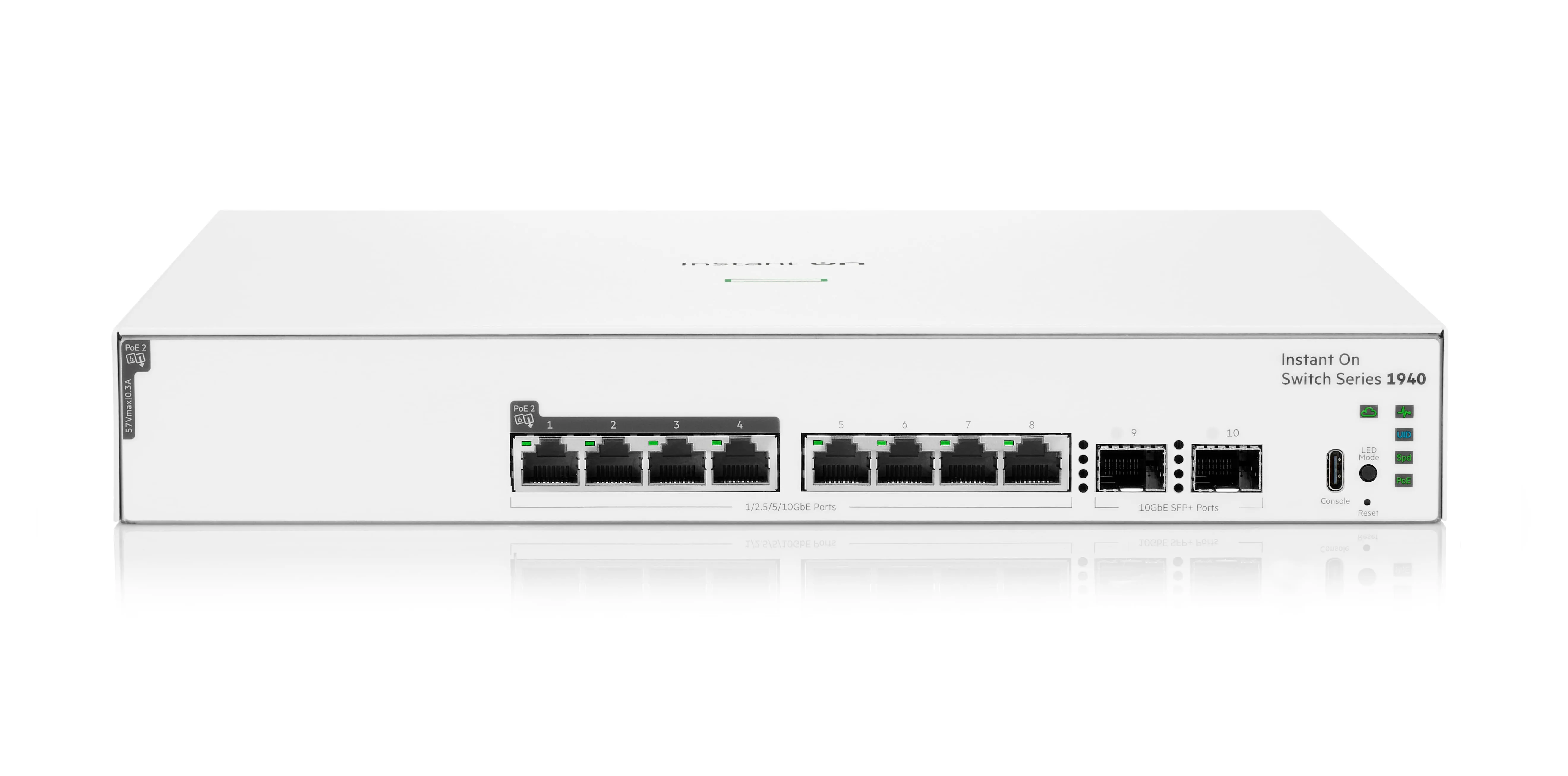 HPE Networking Instant On 1940 8 Port 10GbE 120W Poe Switch with 2 SFP+ Ports