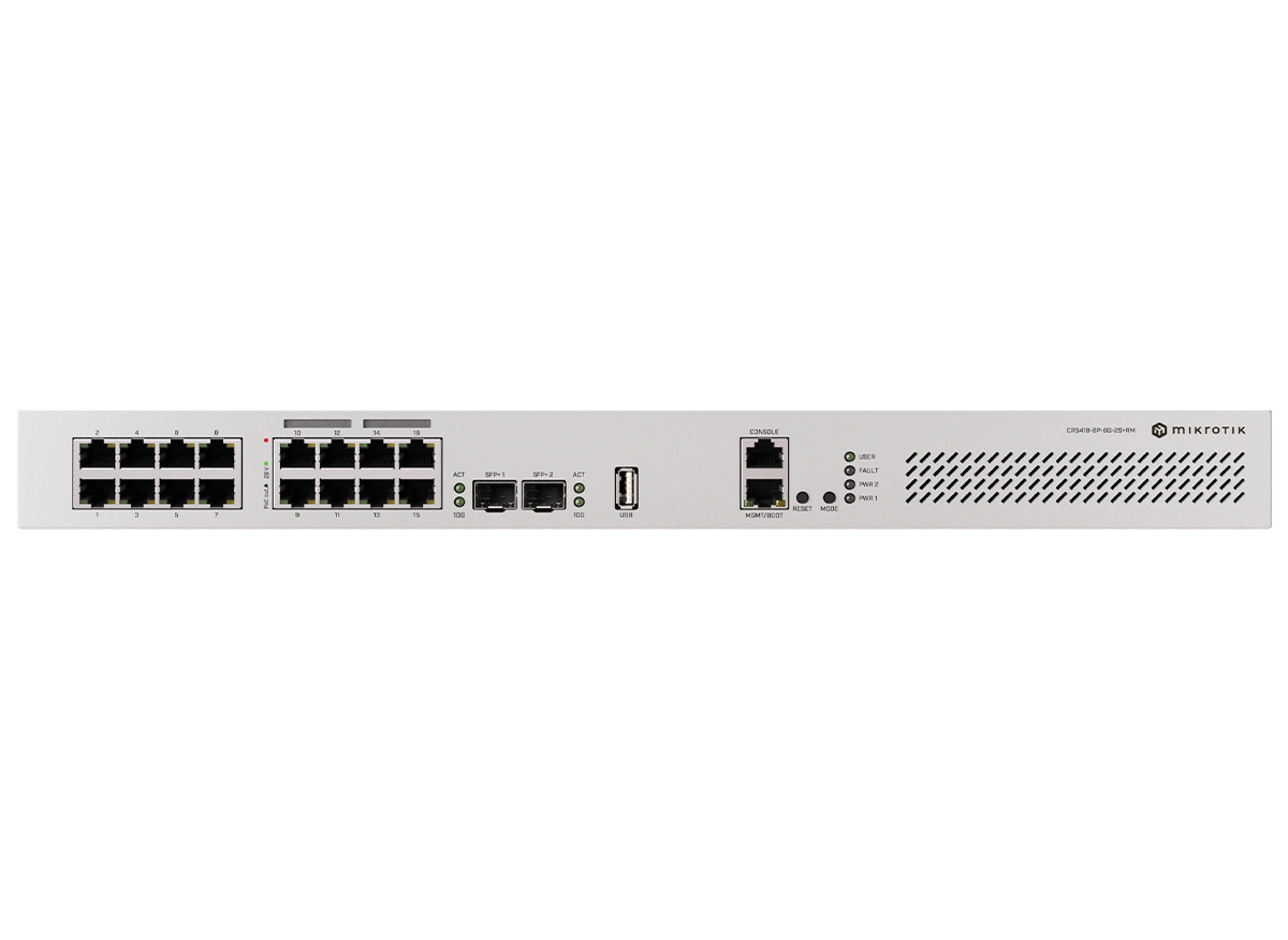 MikroTik Cloud Router Switch 16 Port with 8 PoE 150W 2SFP+