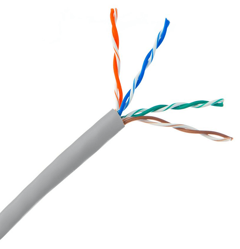 Essential CAT5e Indoor Ethernet Cable 500m Grey CCA UTP Roll