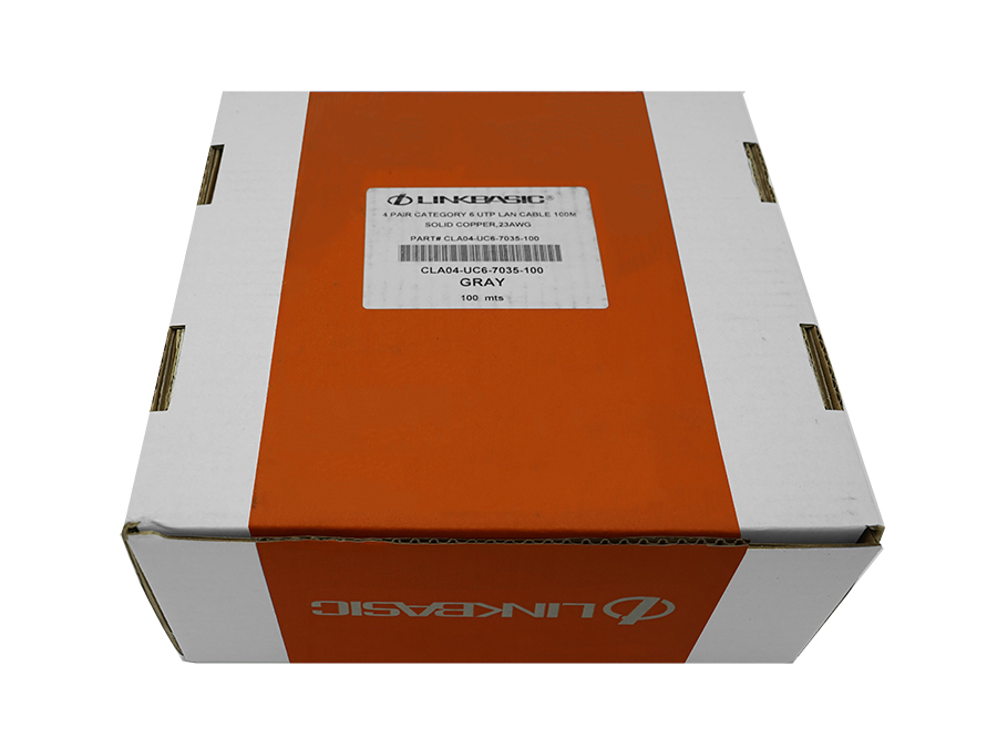 Linkbasic 100m Box Cat6 Solid Grey UTP Cable