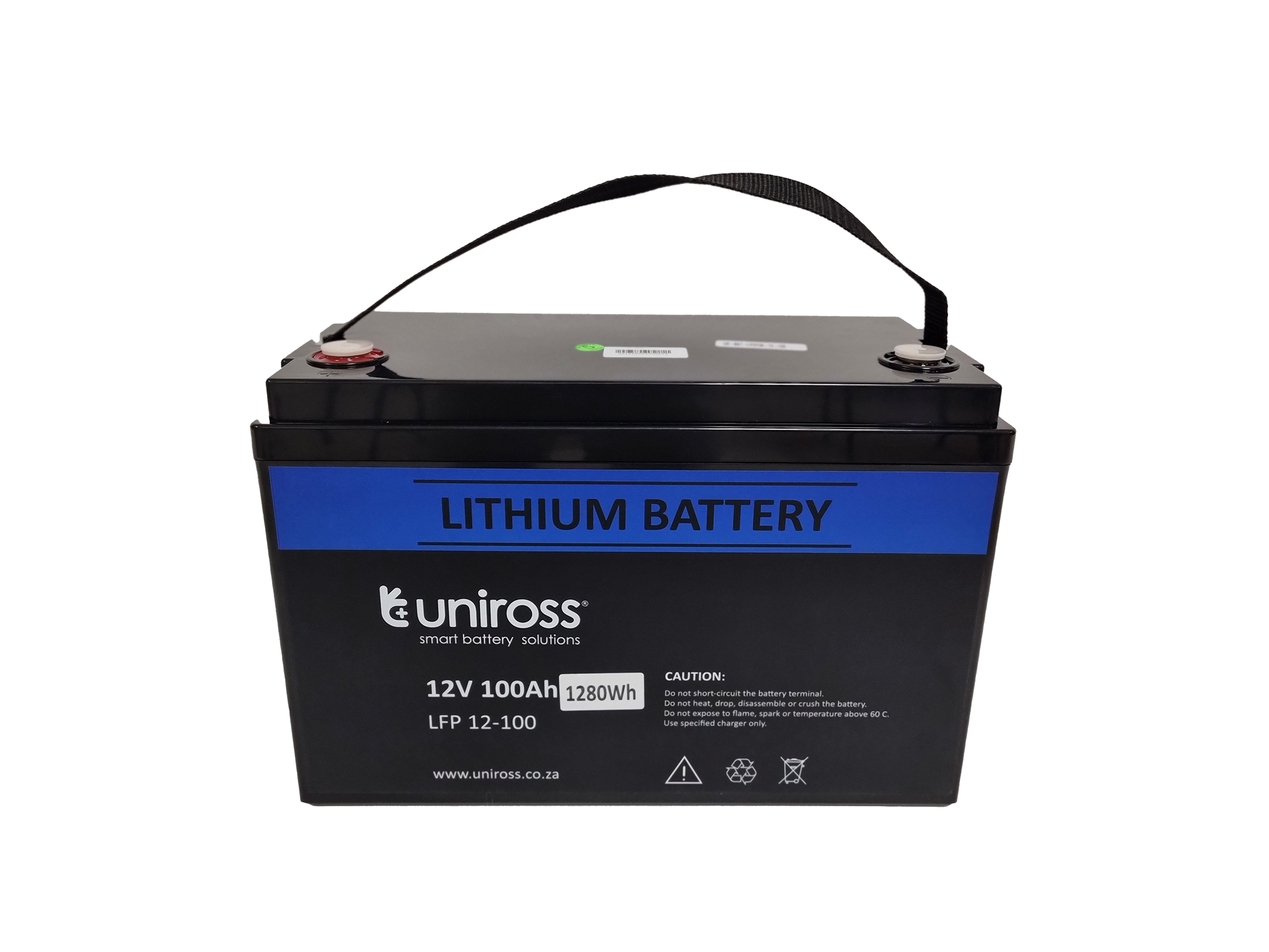 Uniross 12.8V 100Ah (1.28kWh) LiFEPO4 Battery