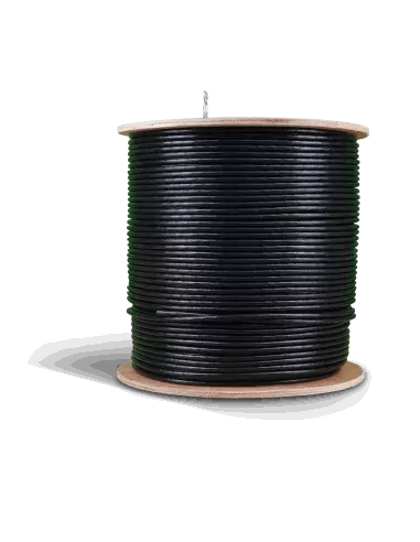 Acconet CAT6 UV Outdoor Ethernet Cable 500m Black CCA SF/TP Roll