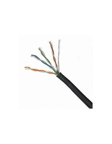 Essential CAT5 UV Outdoor Ethernet Cable 500m Black CCA SF/TP Roll