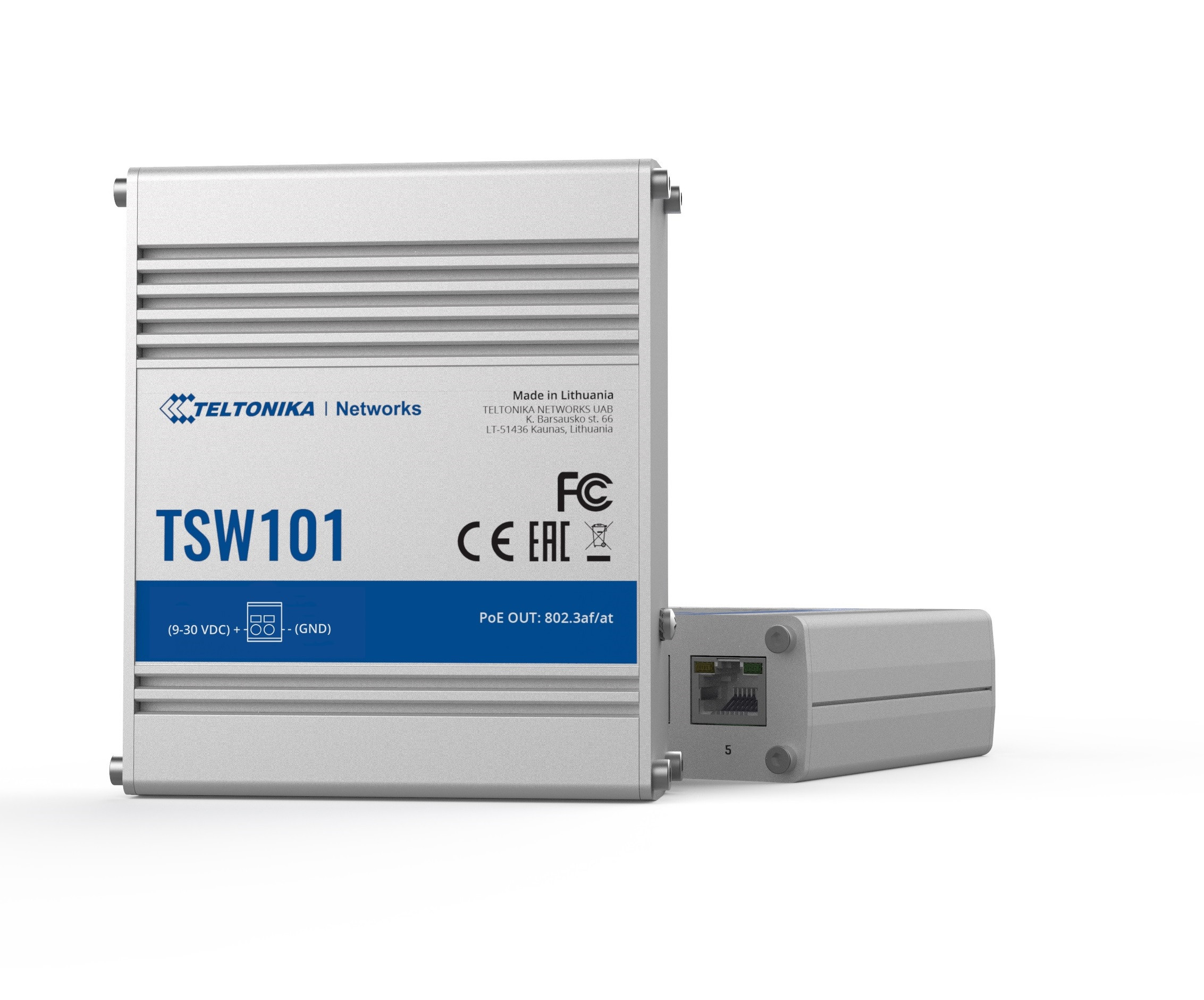 Teltonika 5-Port Gigabit Automotive PoE+ Switch