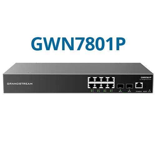 Grandstream Enterprise L2++ 8 port Managed GbE PoE Switch 120W