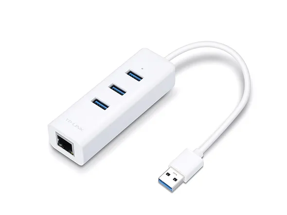 TP-Link USB 3.0 Type-A to Gigabit Ethernet Network Adapter with 3-Port USB 3.0 Type-A Hub