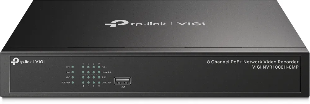 TP-Link VIGI NVR1008H 8-Channel 8MP PoE+ NVR