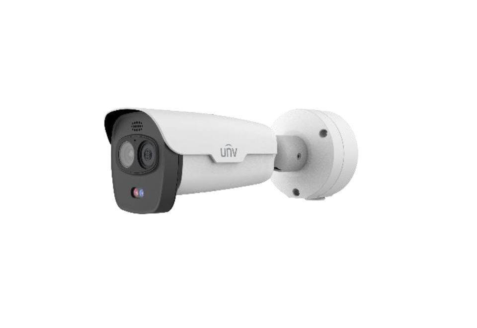 UNV - H.265 - 4MP LightHunter Dual-spectrum Thermal Network Bullet Camera -smoke, fire & Temp