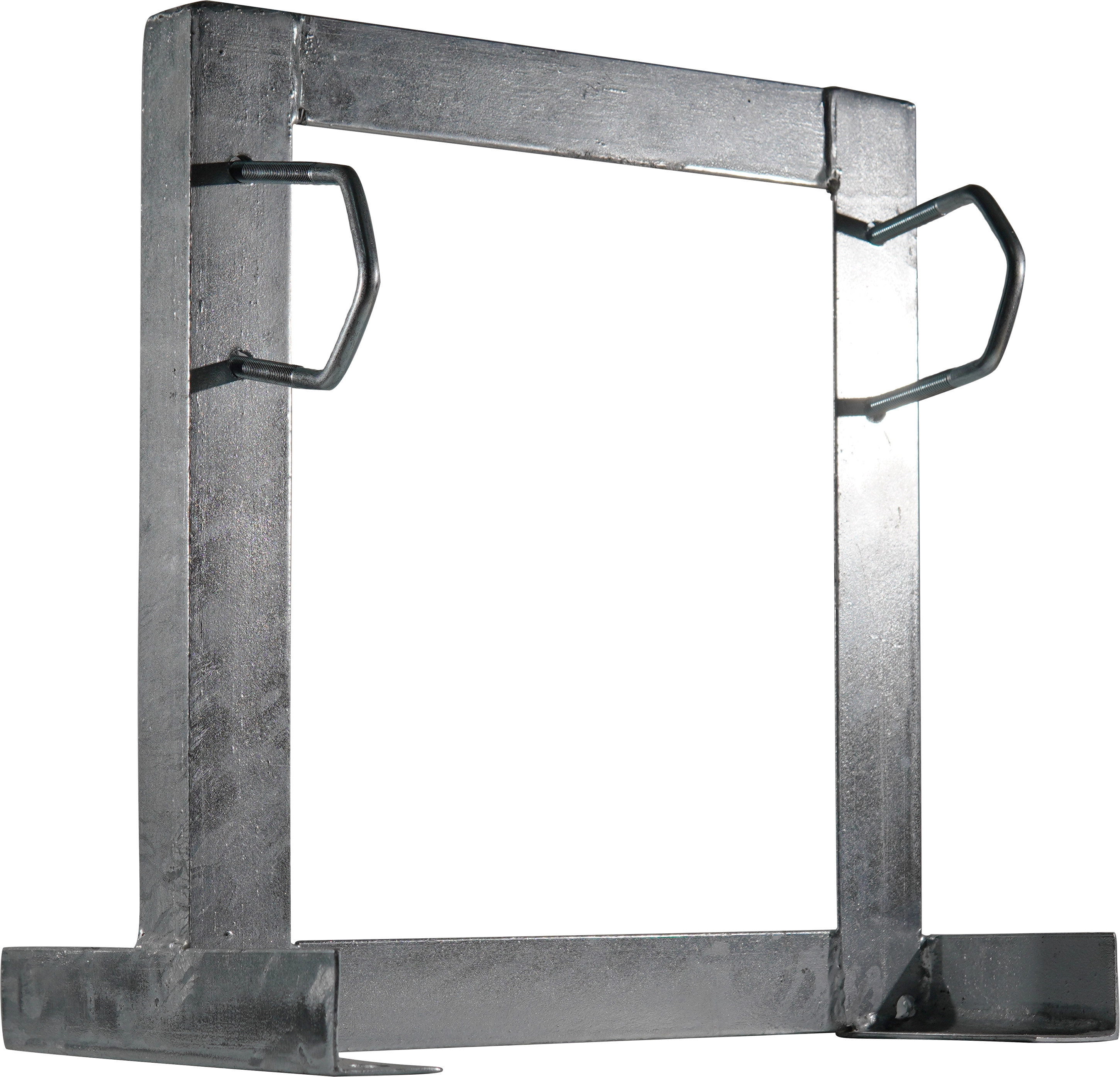 Square Wall Mount Bracket Offset Two Clamp Galvanised