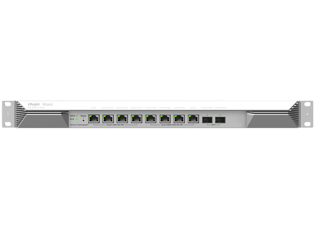 Reyee 8 Port Multi Gigabit 2SFP+ Multi-WAN 1500 User Cloud Router