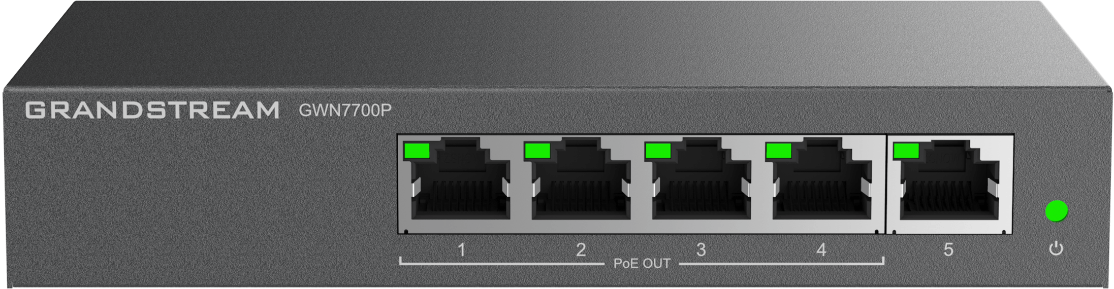 Grandstream Enterprise 5 port Unmanaged GbE PoE Switch - 60W