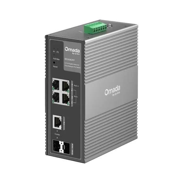 TP-Link Omada 10-Port Gigabit Industrial Easy Managed Switch with 6-Port PoE+ with 3-Port PoE+ and 1-Port PoE+