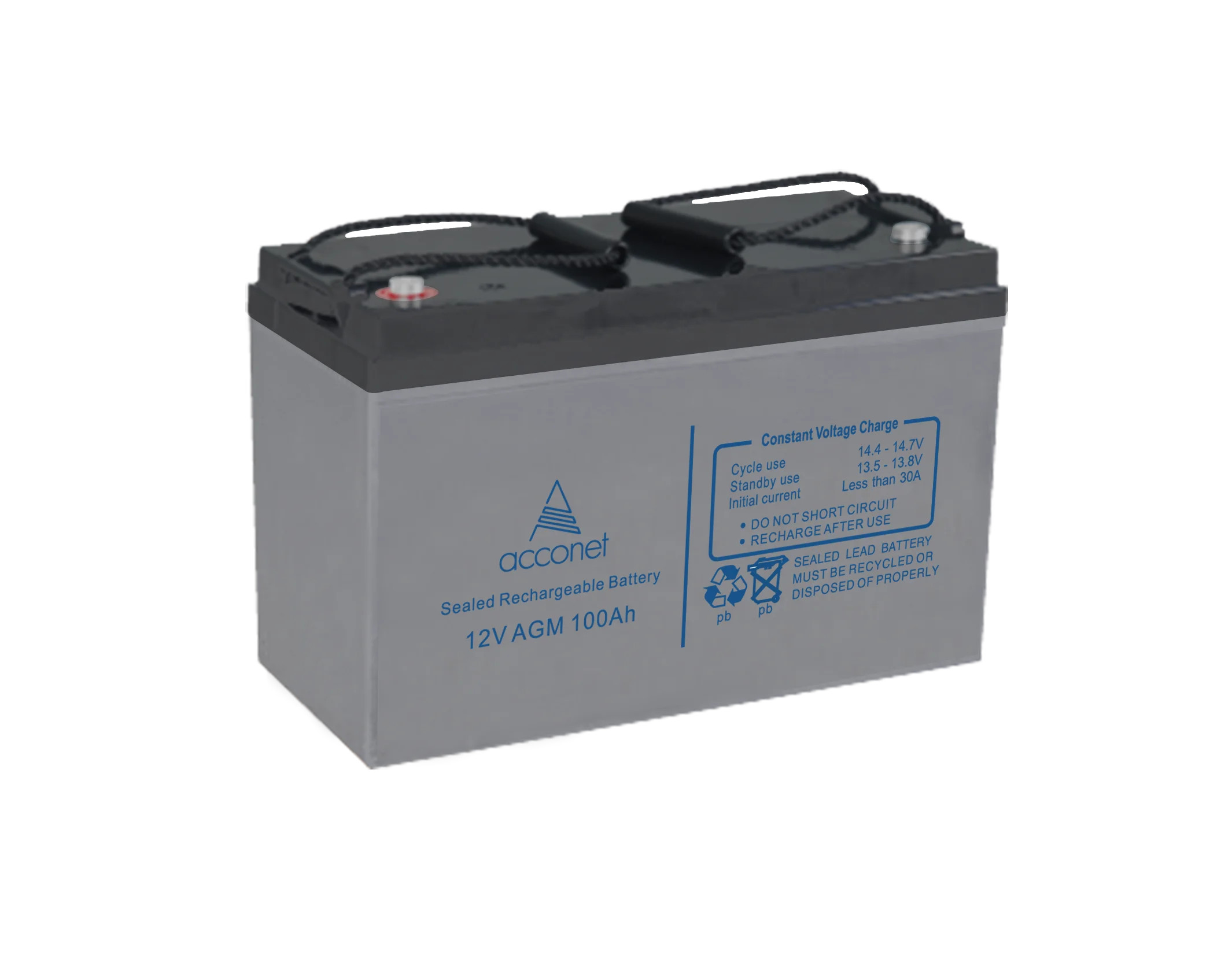 Acconet 12V AGM 100Ah Deep Cycle Battery