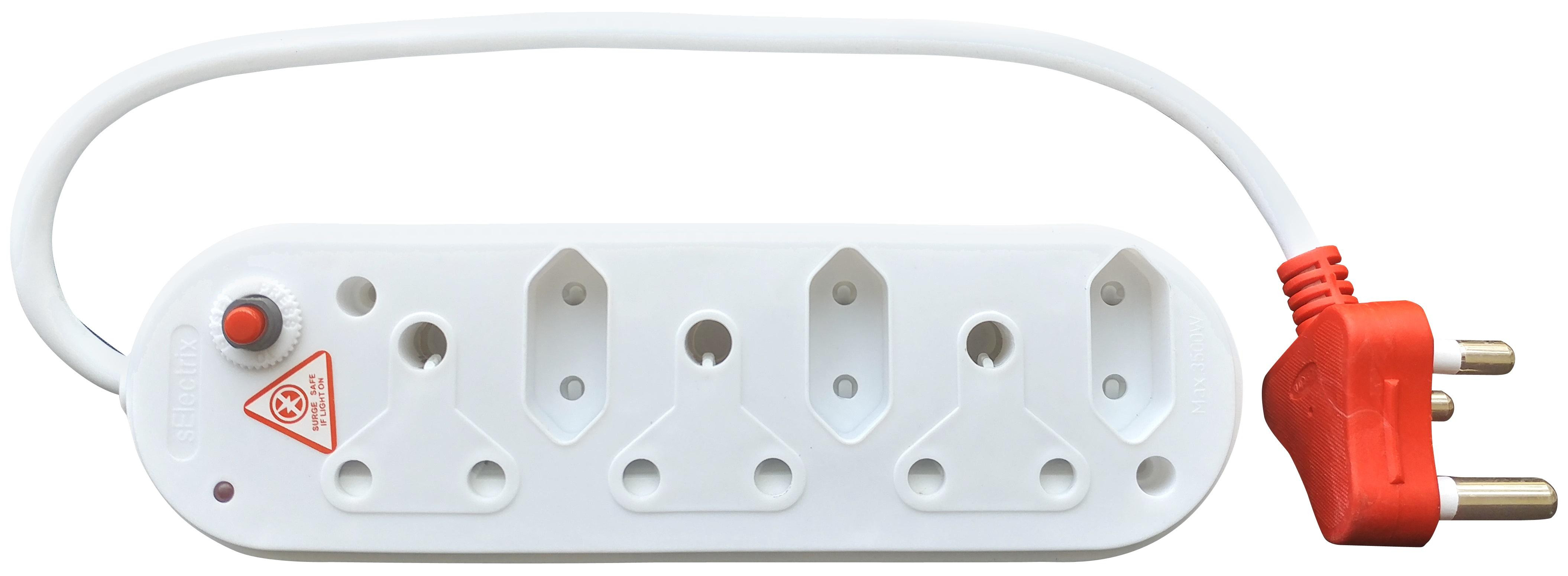 Acconet 6-Way Multiplug with 3x 16A SA and 3x 5A 2 Pin Sockets