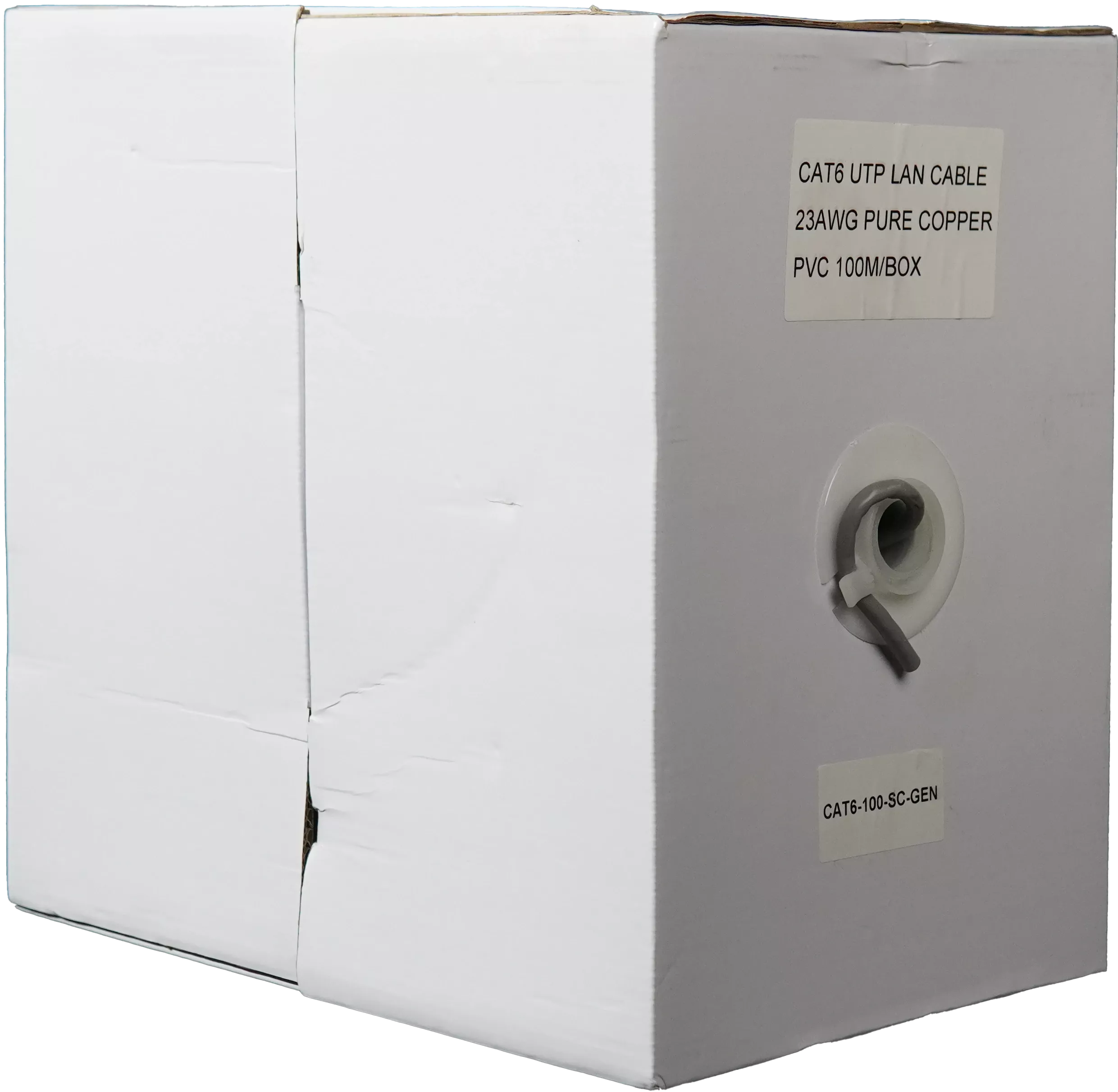 Essential CAT6 Indoor Ethernet Cable 100m Grey Solid Copper UTP Pull Box