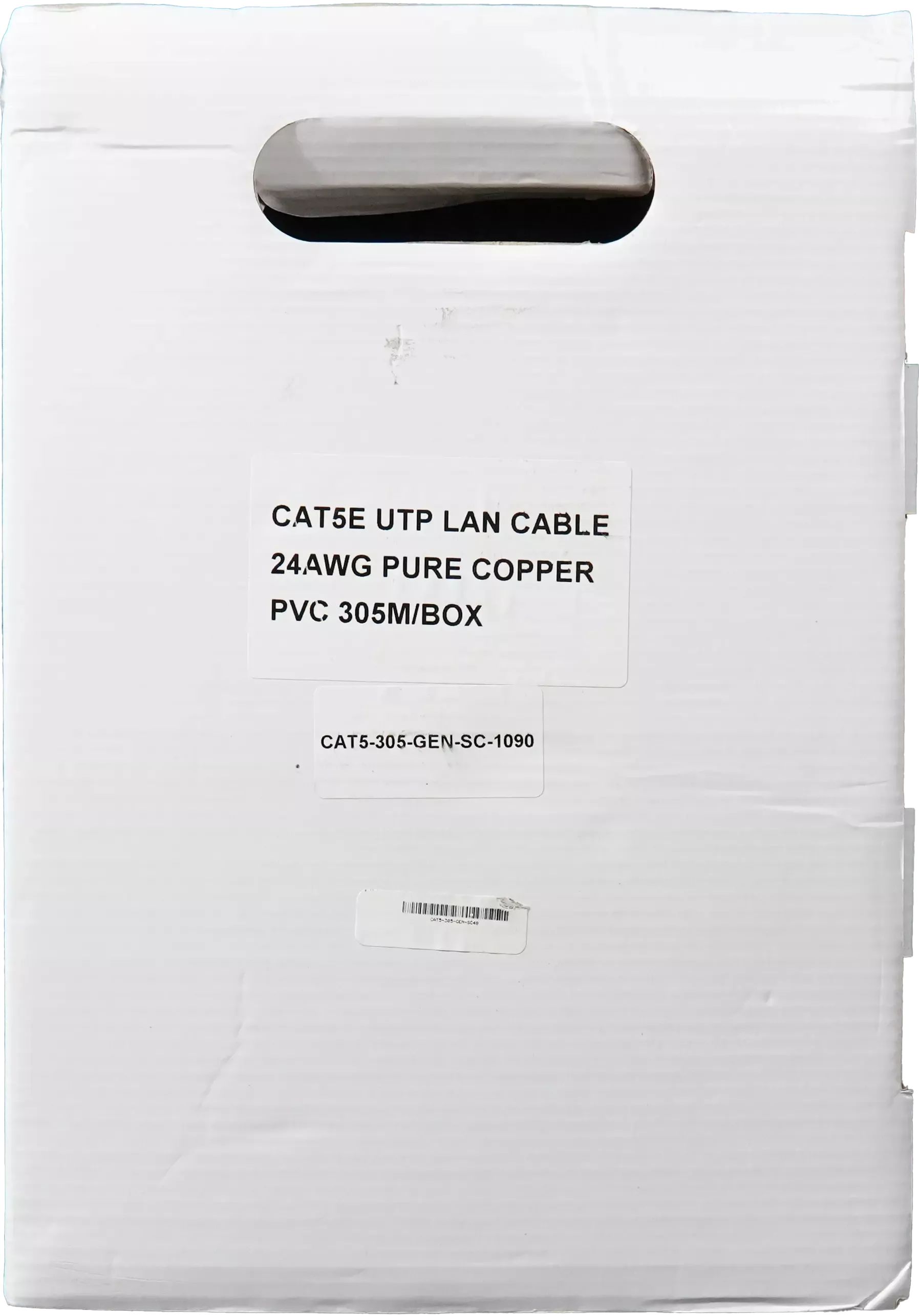 Essential CAT5e Indoor Ethernet Cable 305m Grey Solid Copper UTP Pull Box