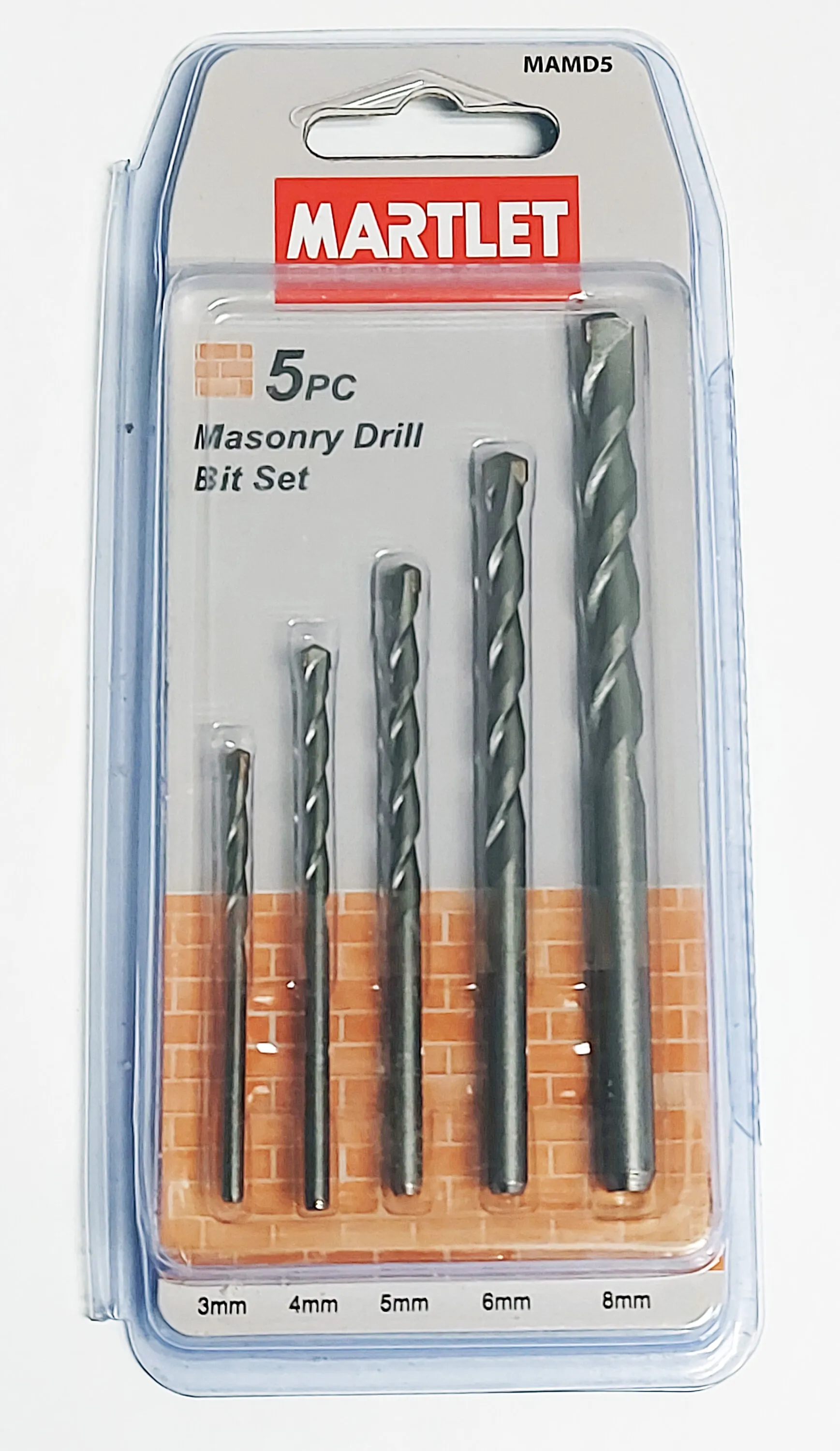 Martlet 5pc Masonry Drill Bit Set