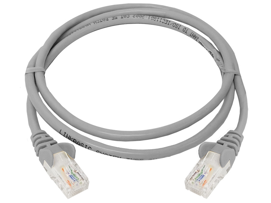 Linkbasic 1 Metre UTP Cat5e Flylead Grey