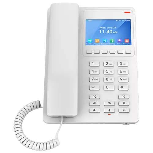 Grandstream 2 Line 3.5'' Color LCD WiFi 6 Hotel Phone White