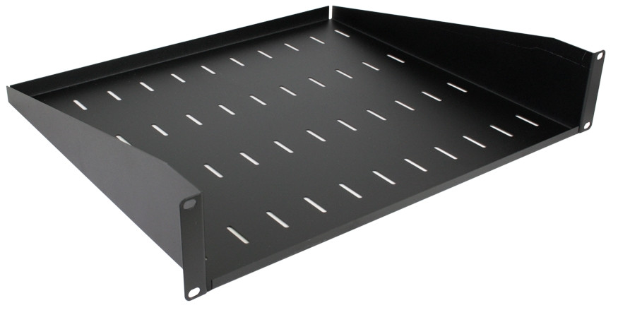 2U Fixed Rack Front Mount Shelf 315mm Deep Tray