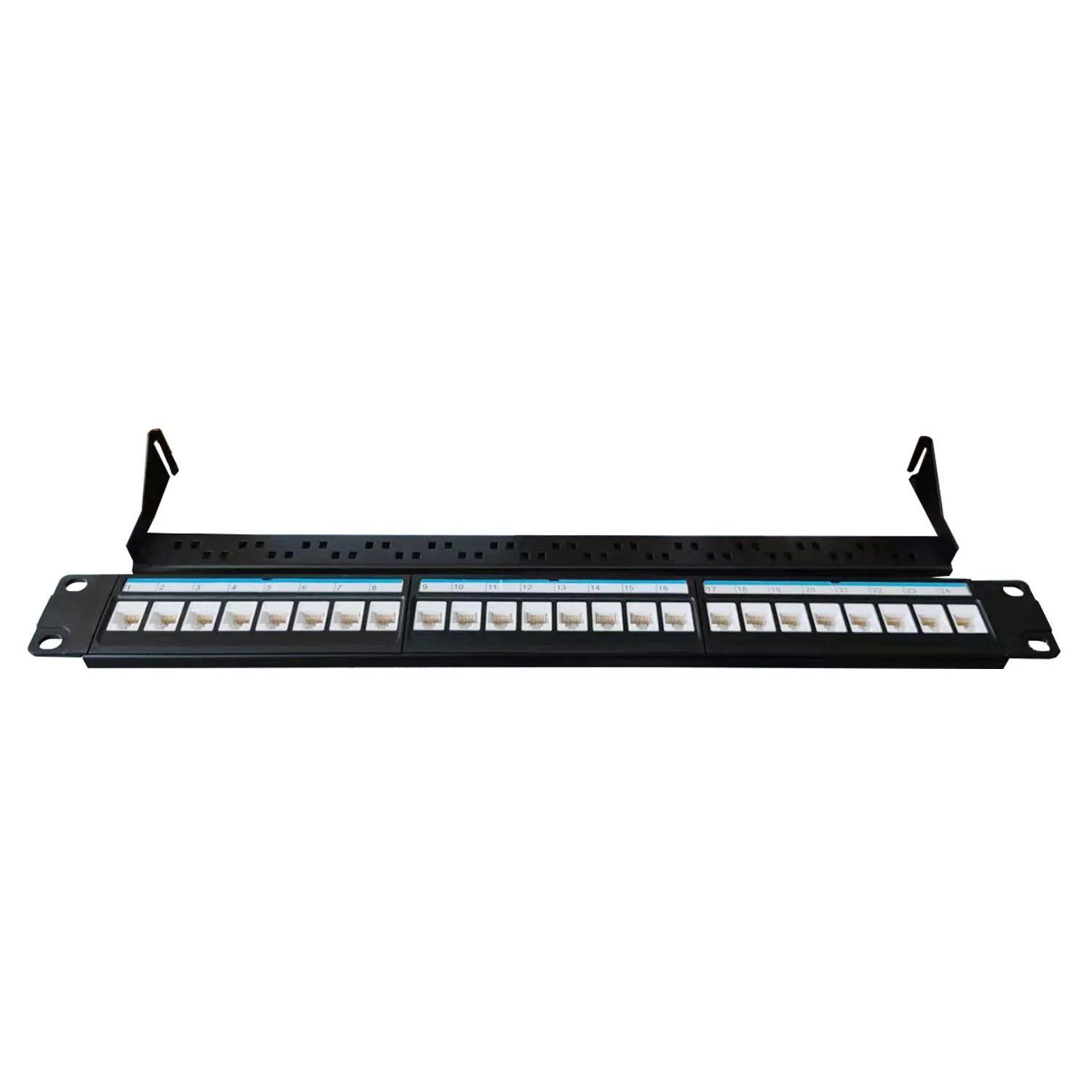 Acconet 24 Port RJ45 Patch Panel, 1U , Black
