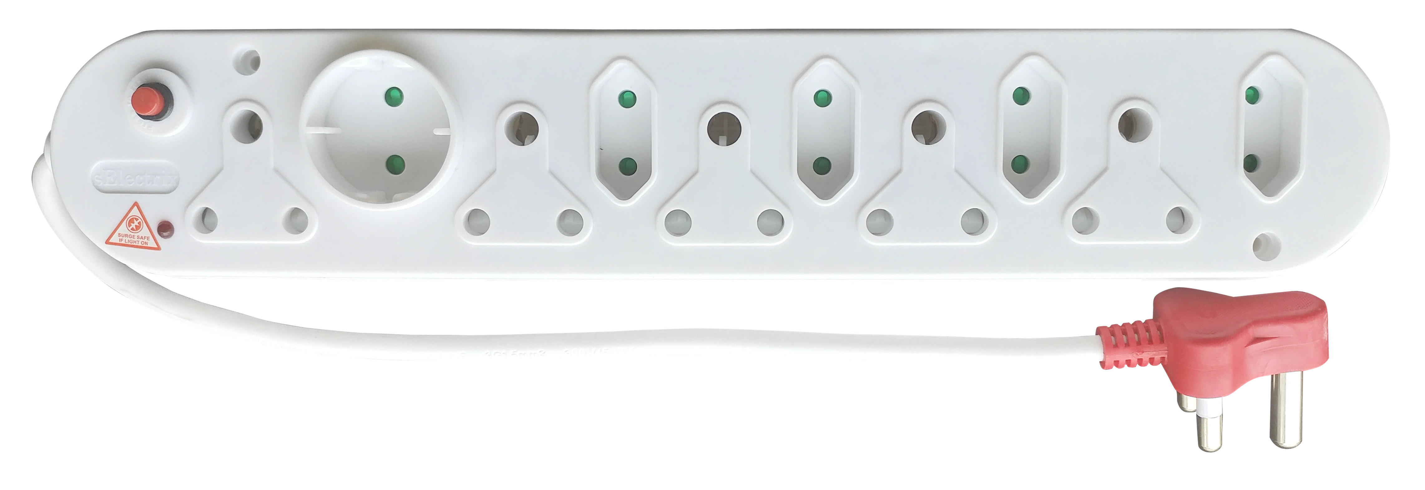 Acconet 10-Way Multiplug with 5x 16A SA and 4x 5A 2 Pin + 1 Round Socket