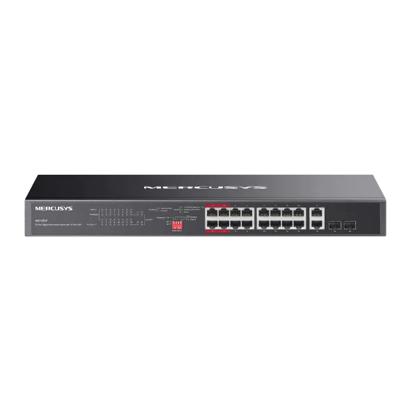 Mercusys 20-Port Gigabit Rackmount Switch with 16-Port PoE+