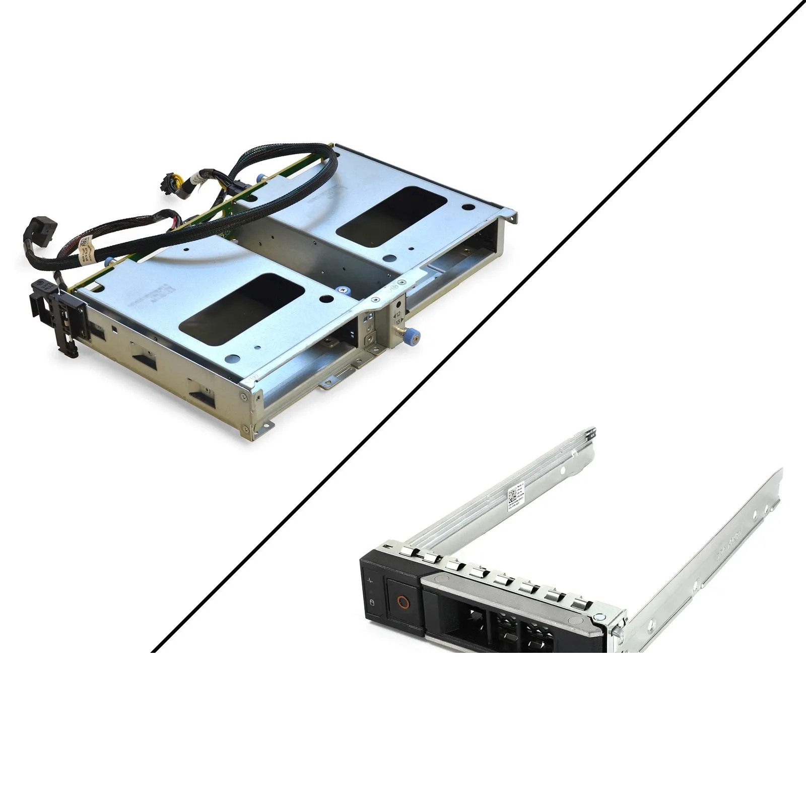 2-Bay LFF Flex-Bay with Cables for Dell PowerEdge R740xd 12-Bay + 2x LFF Caddies