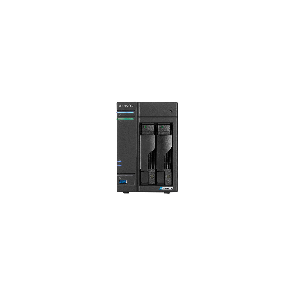 Asustor Lockerstor 2 Gen2 2 Bay NAS No Hard Drive - Quad-Core 10 nm Intel Celeron N5105 CPU - Superfast 2.5-Gi