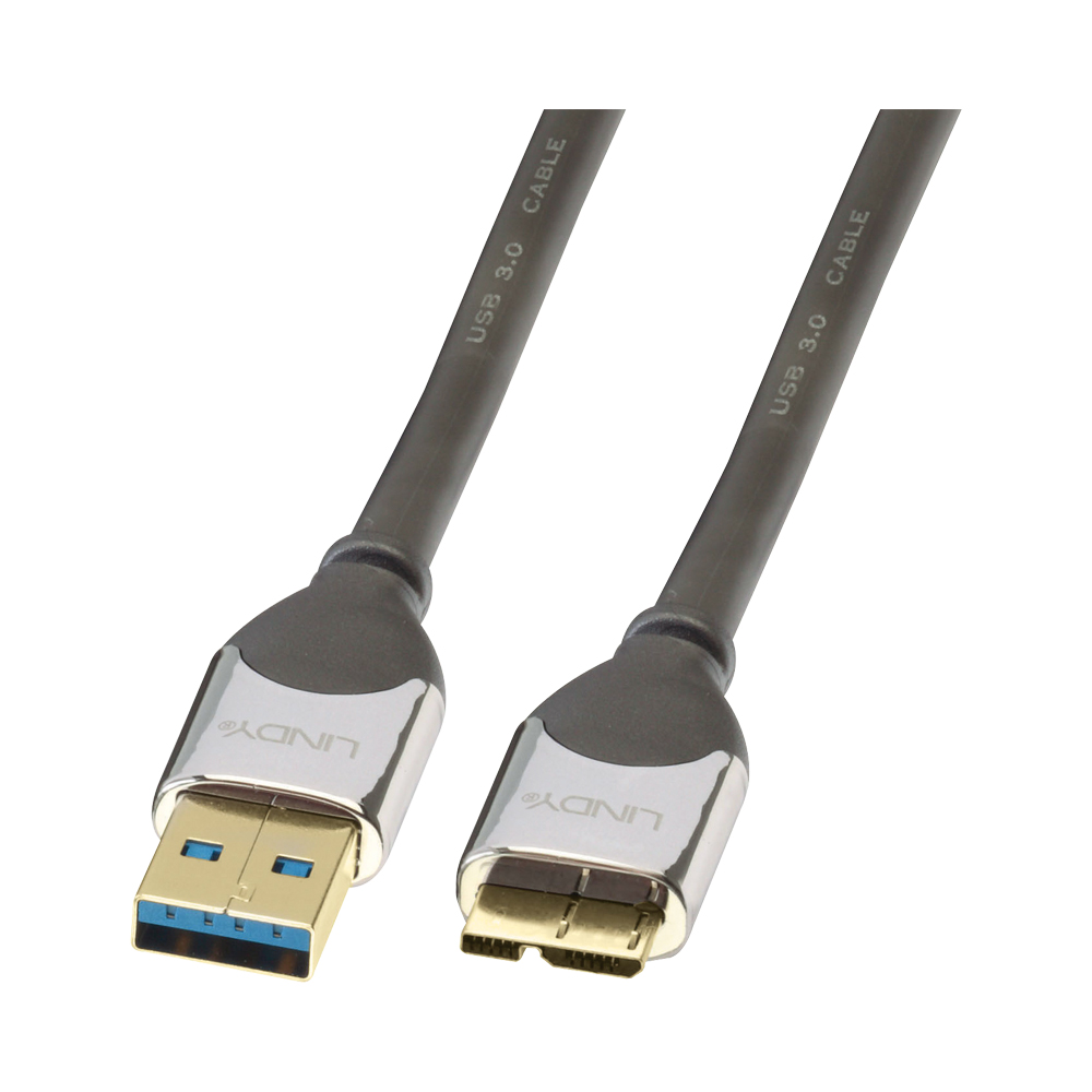 Lindy 2M USB3.0 Am to Micro-Bm Cromo Cable (41619)