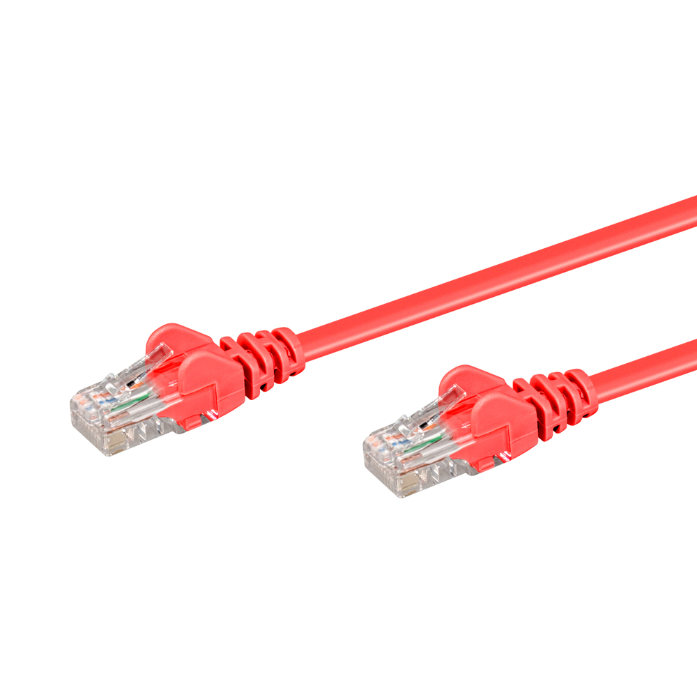 LinkQnet 2M RJ45 CAT5E Anti-Snag Moulded PVC Network Flylead - Red
