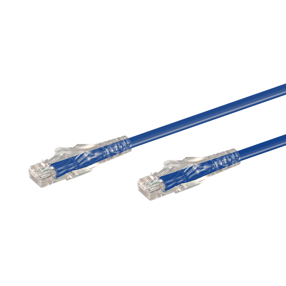 LinkQnet 3M RJ45 CAT6 Anti-Snag Moulded PVC Network Flylead - Blue