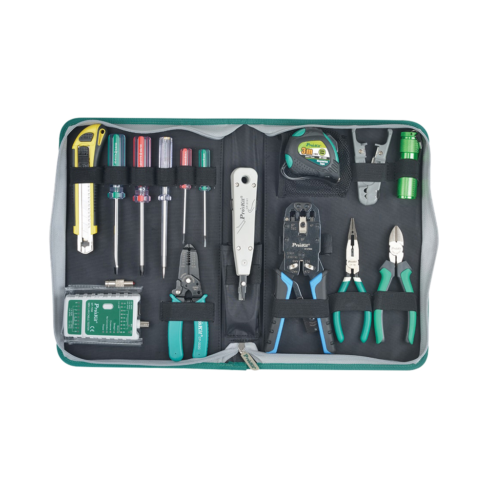 ProsKit 15-PIECE Network Installation Tool Kit