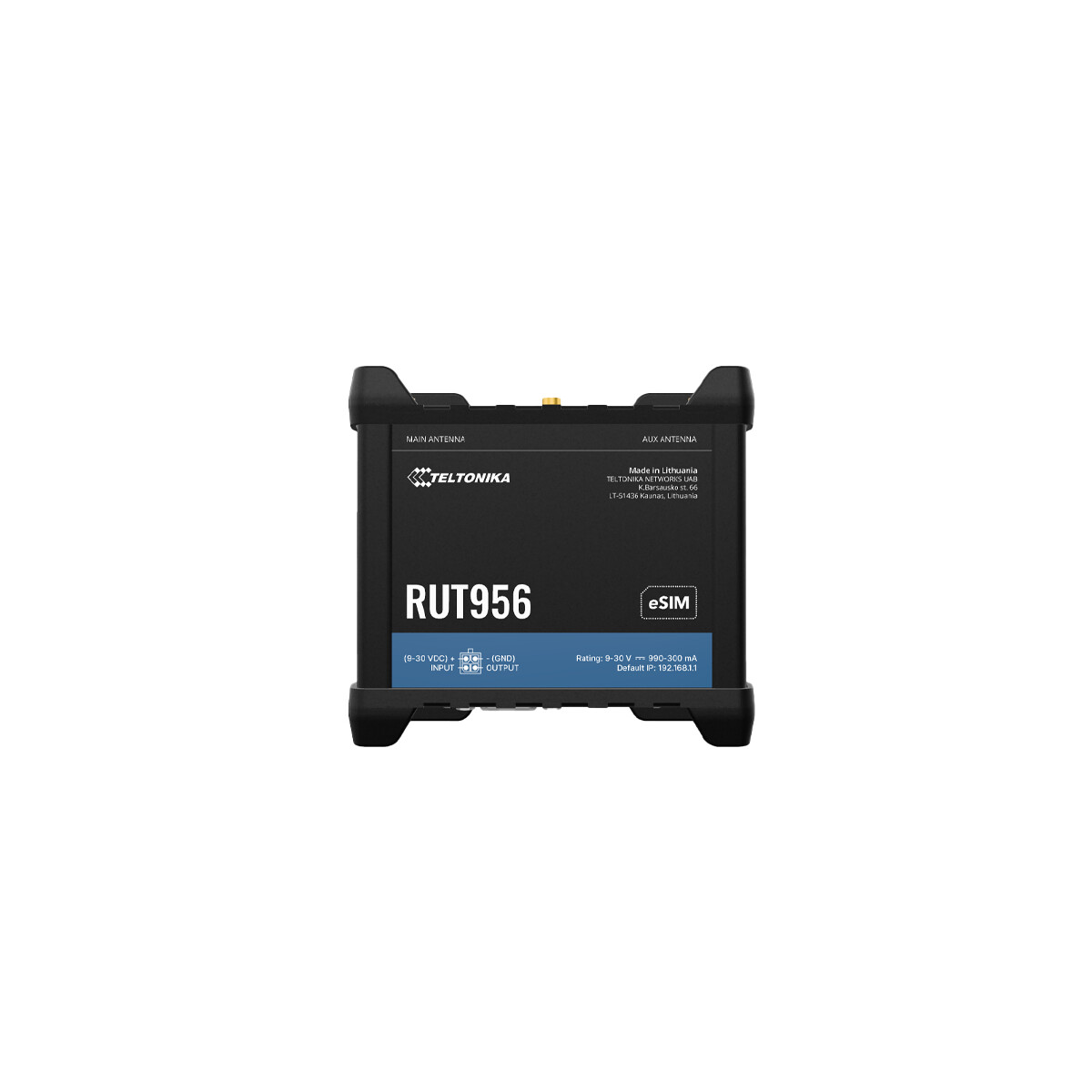 Teltonika RUT956 LTE Cat 4 GNSS antenna OR DinRail Industrial Router,Dual-SIM, Wi-FI 4, 1 x WAN(100Mbps), 3 x