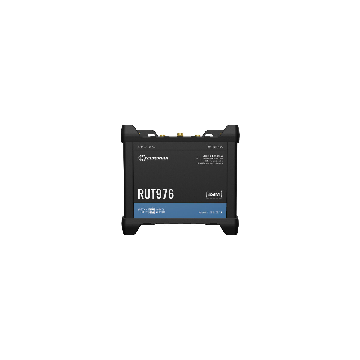 Teltonika RUT976 Redcap 5G LTE Cat 4 GNSS antenna OR DinRail Router, eSIM + Dual-SIM, 1 x WAN (100 Mbps), 3 x