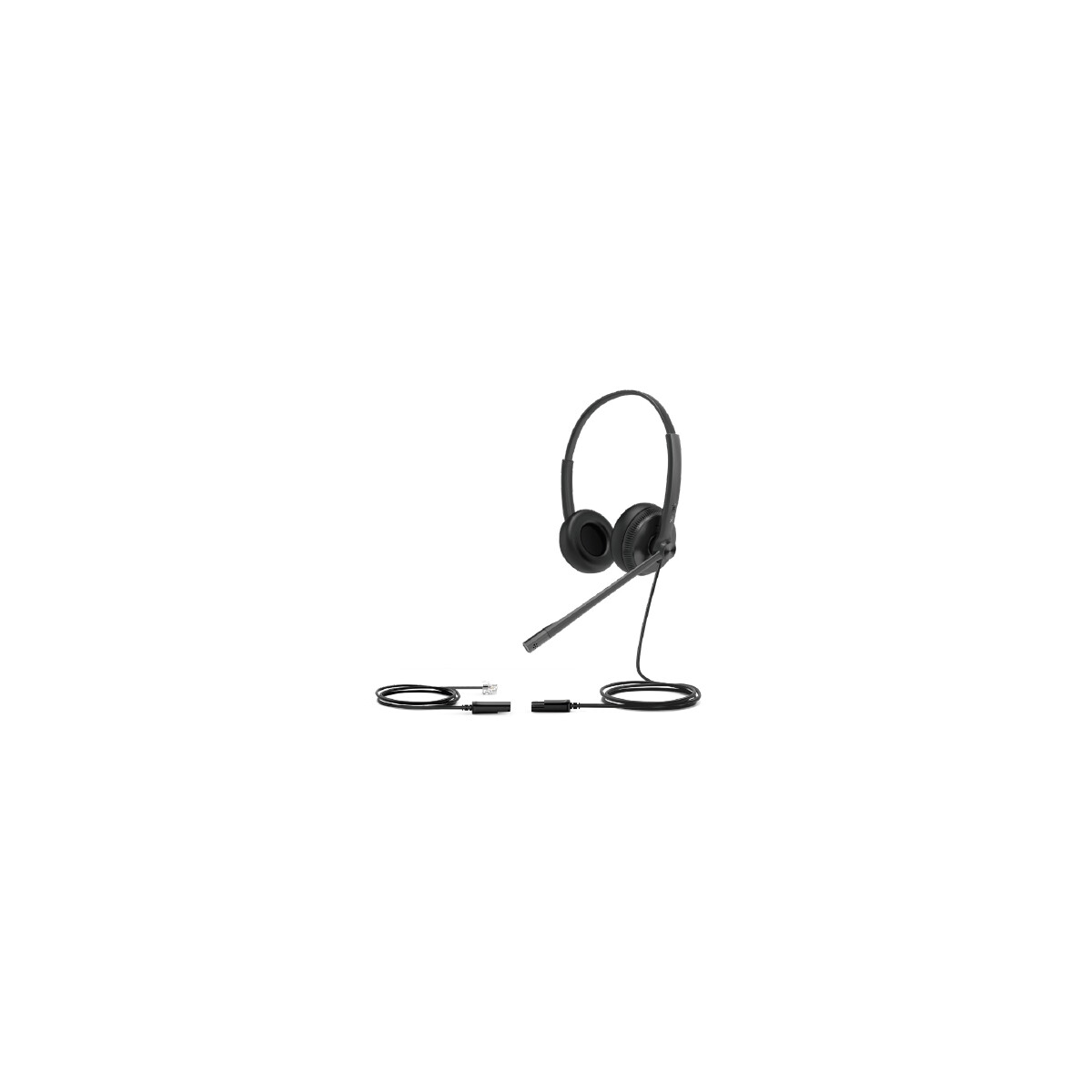 Yealink YHS34 Dual Headset With RJ-9 And Leatherette Ear Cushions
