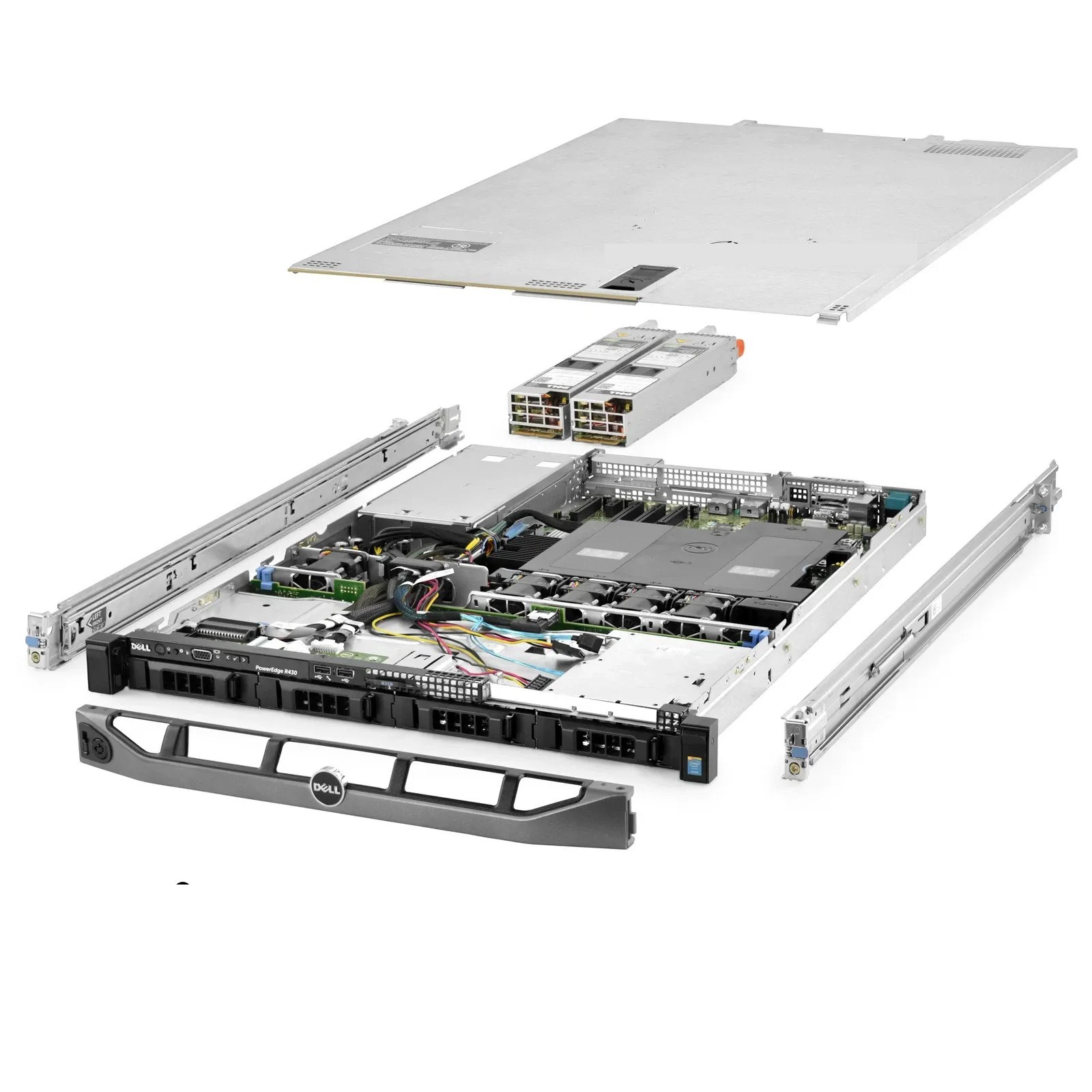 Dell PowerEdge R430 Server 2.40Ghz 16-Core 32GB RAM + 4x Caddies Bezel + Rails