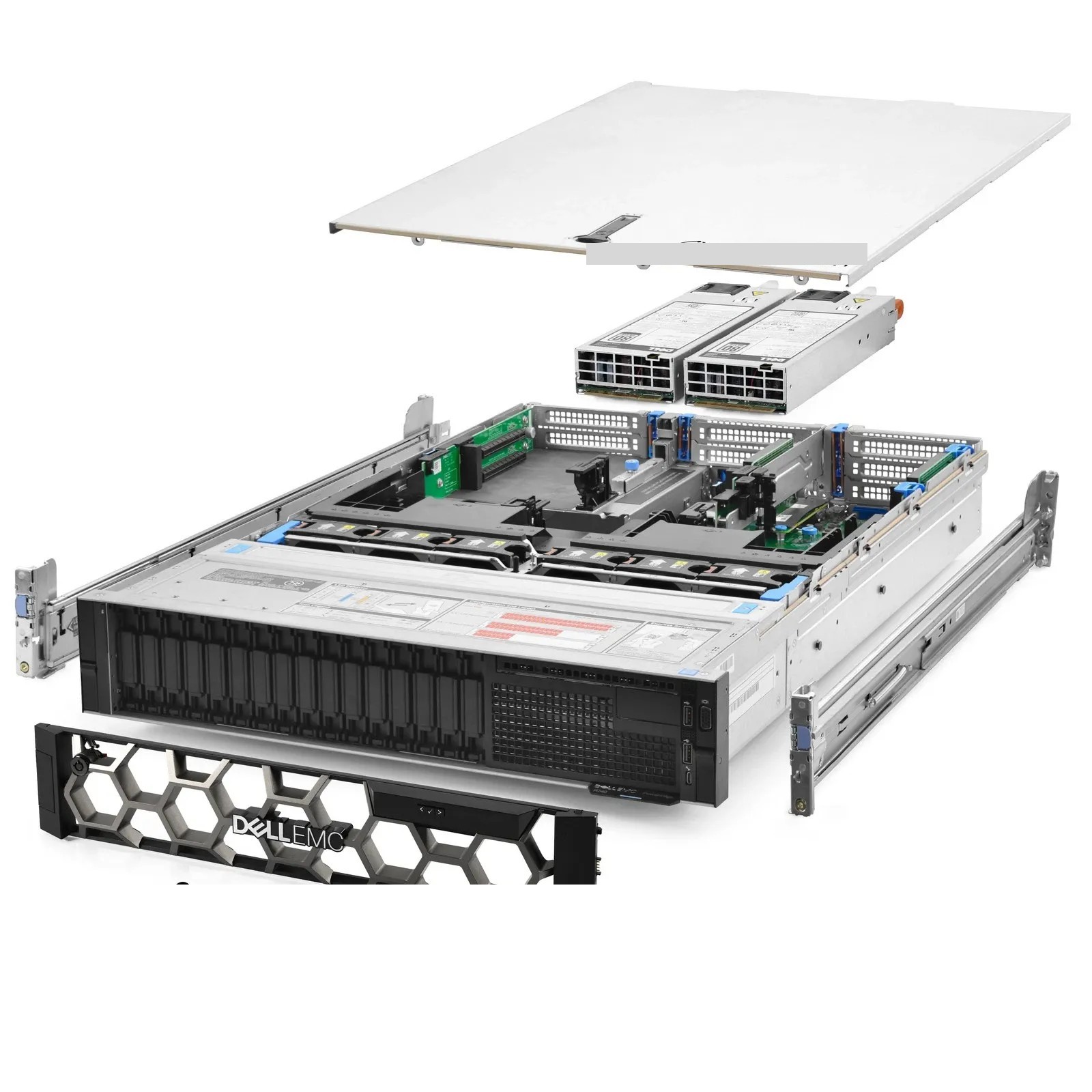 Dell PowerEdge R740 16-Bay Server 3.00Ghz 12-Core 64GB RAM + 9.6TB HDDs Rails