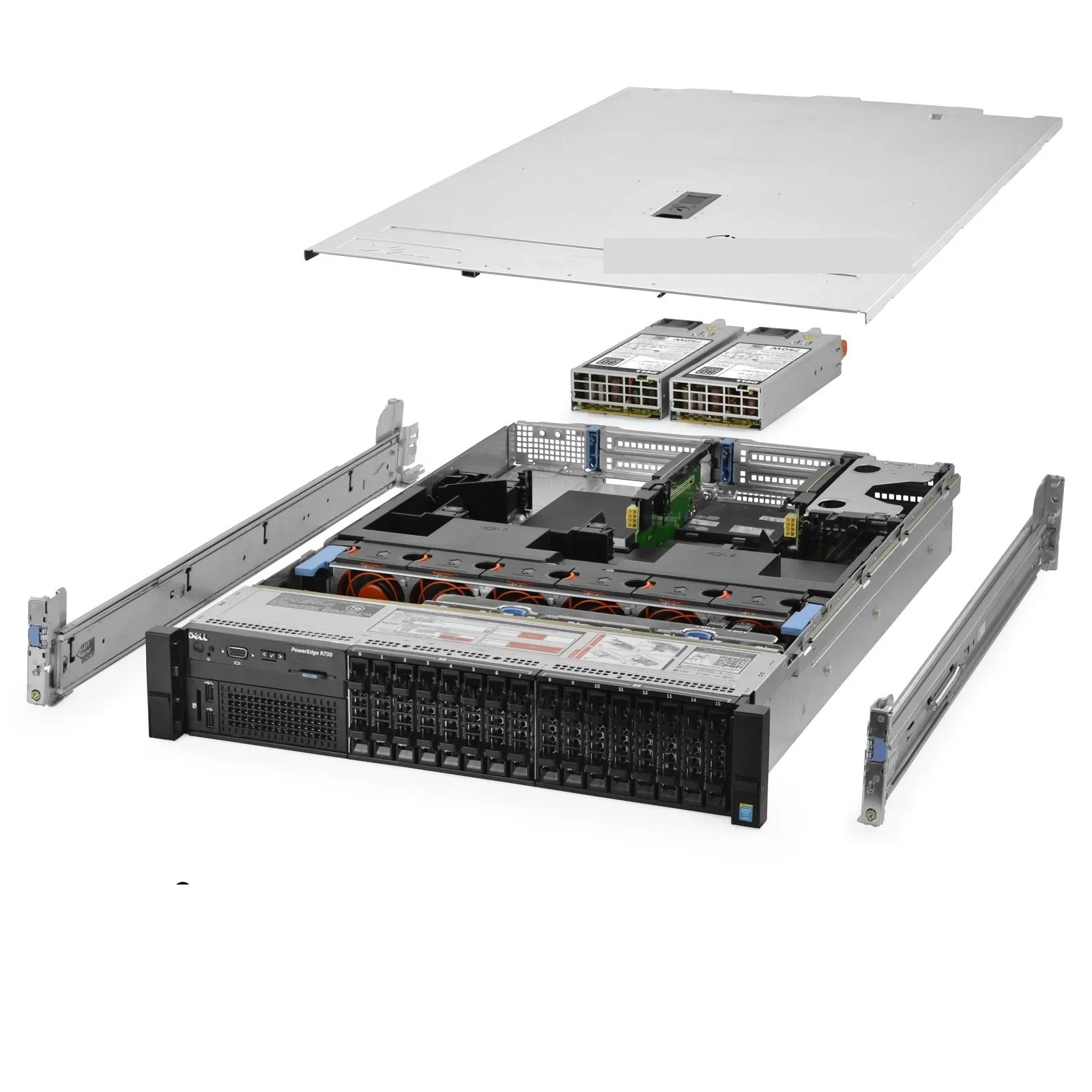 Dell PowerEdge R730 Server 16B SFF 2.40Ghz 28-Core 160GB RAM + 8.4TB HDDs Rails