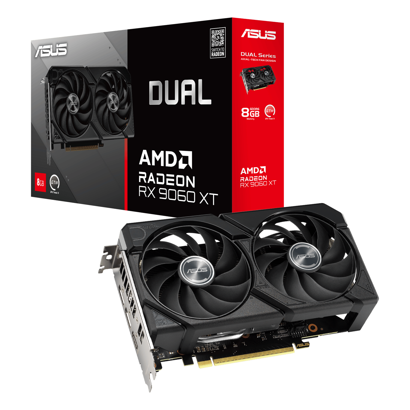 ASUS DUAL RX 9060 XT 8GB GDDR6 Graphics Card