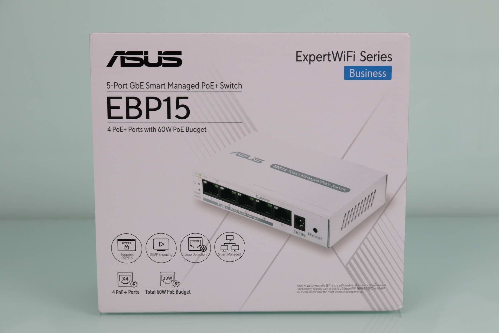 ASUS ExpertWiFi EBP15 AX3000 Dual-Band PoE+ Wi-Fi 6 Router