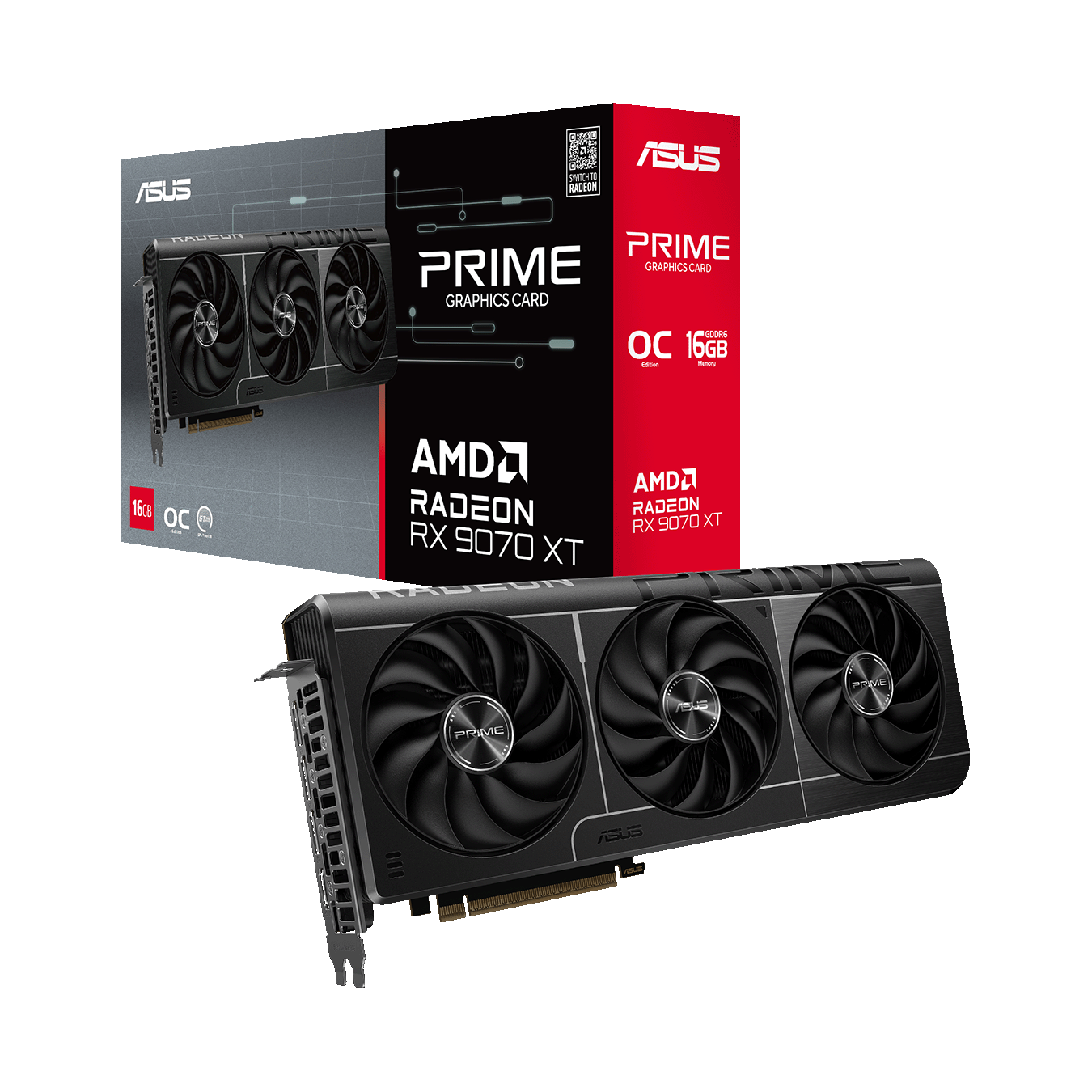 ASUS PRIME RX 9060 XT OC Graphics Card 16GB GDDR6