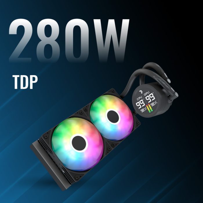 Aerocool Abyss L240 Black 240mm ARGB Liquid CPU Cooler