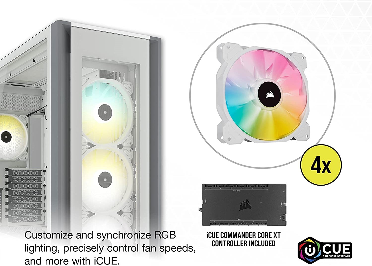 Corsair iCUE 7000X RGB Tempered Glass Full-Tower ATX PC Case White