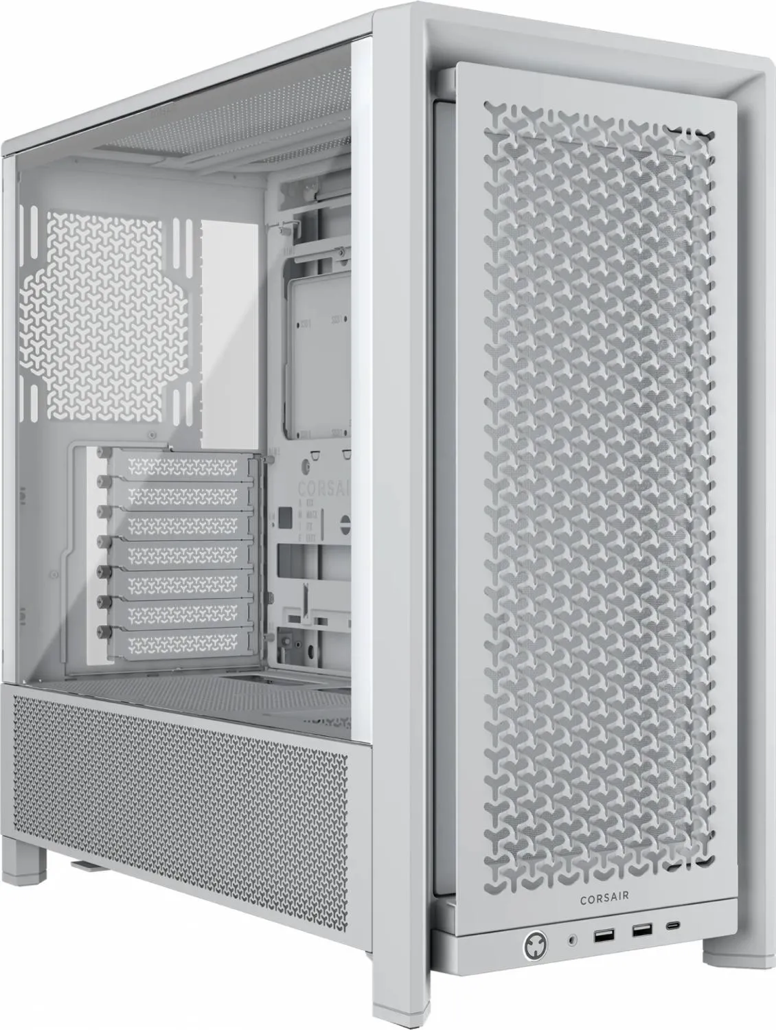 Corsair 4000D Modular High Airflow Mid-Tower PC Case, White