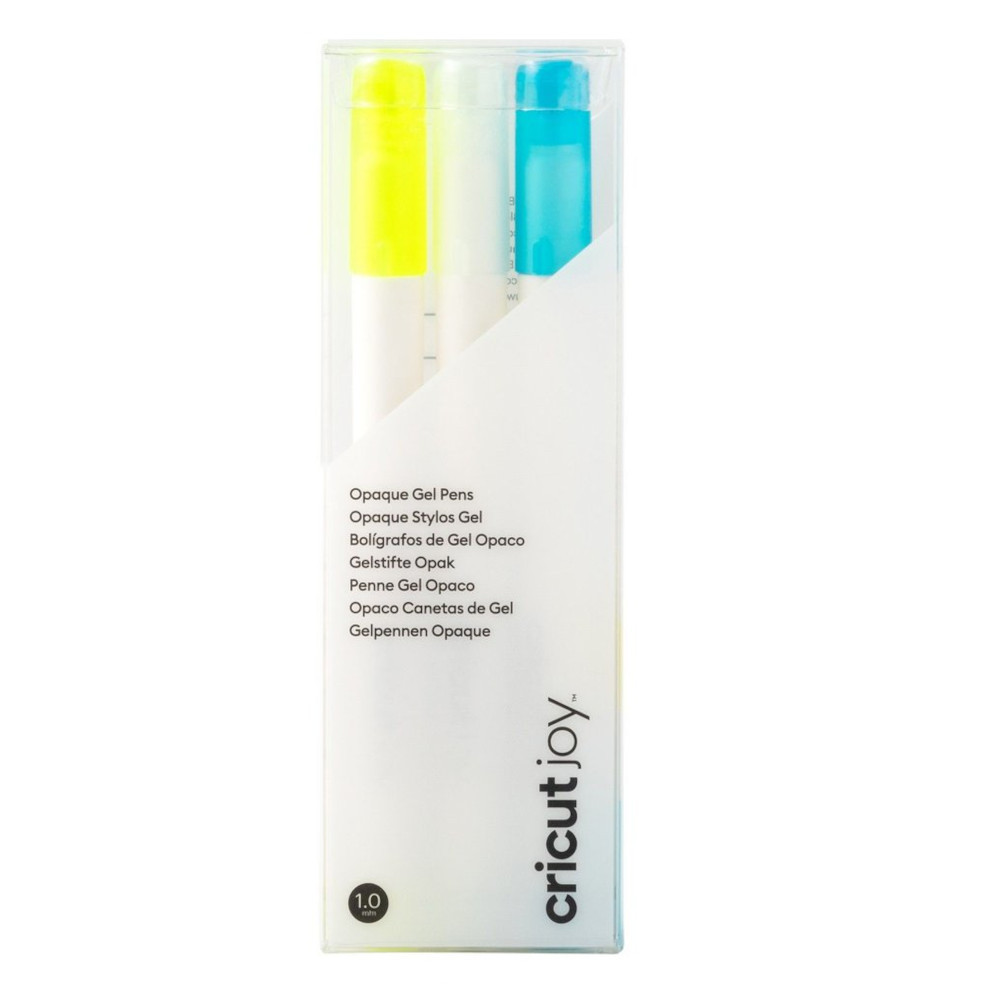 Cricut Joy Opaque Gel Pens, 3-Pack (1.0 mm), Yellow, White, Blue