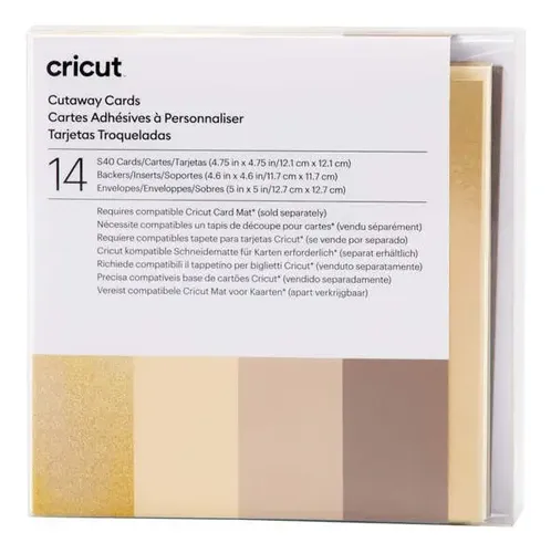 Cricut Cut-Away Cards Pastel R10 8.9x12.4cm 18-Pack