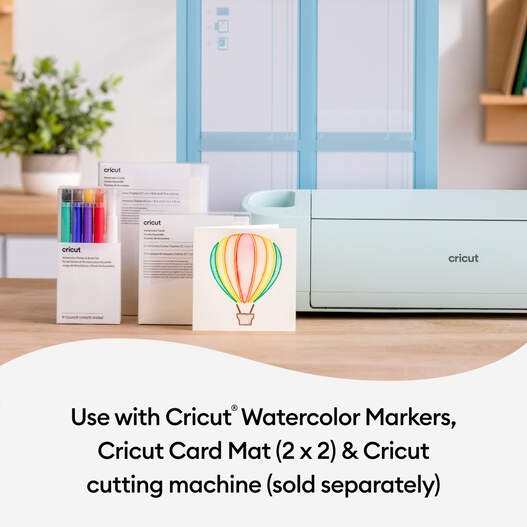 Cricut Watercolor Cards S40 Ivory with White Envelopes, 12-Pack