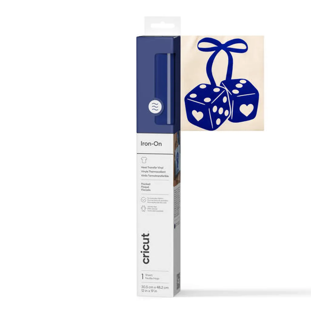 Cricut Flocked Iron-On 30.5 cm x 48.3 cm Blue