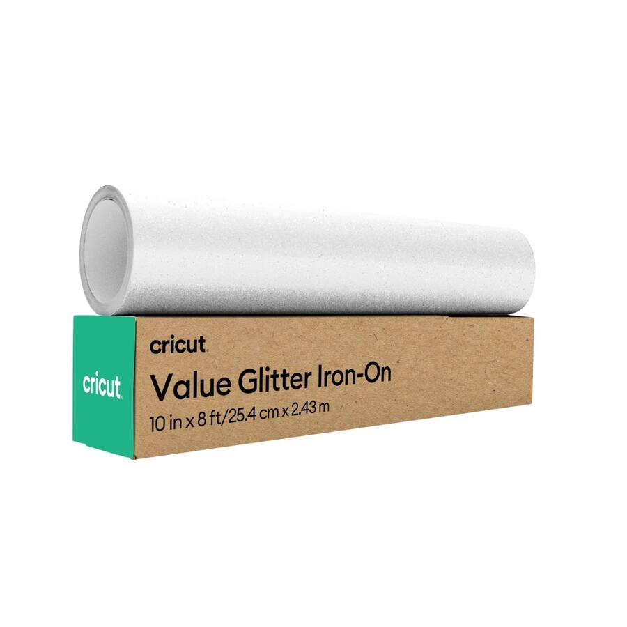 Cricut Value Glitter Iron-On 25.4 x 2.4m White